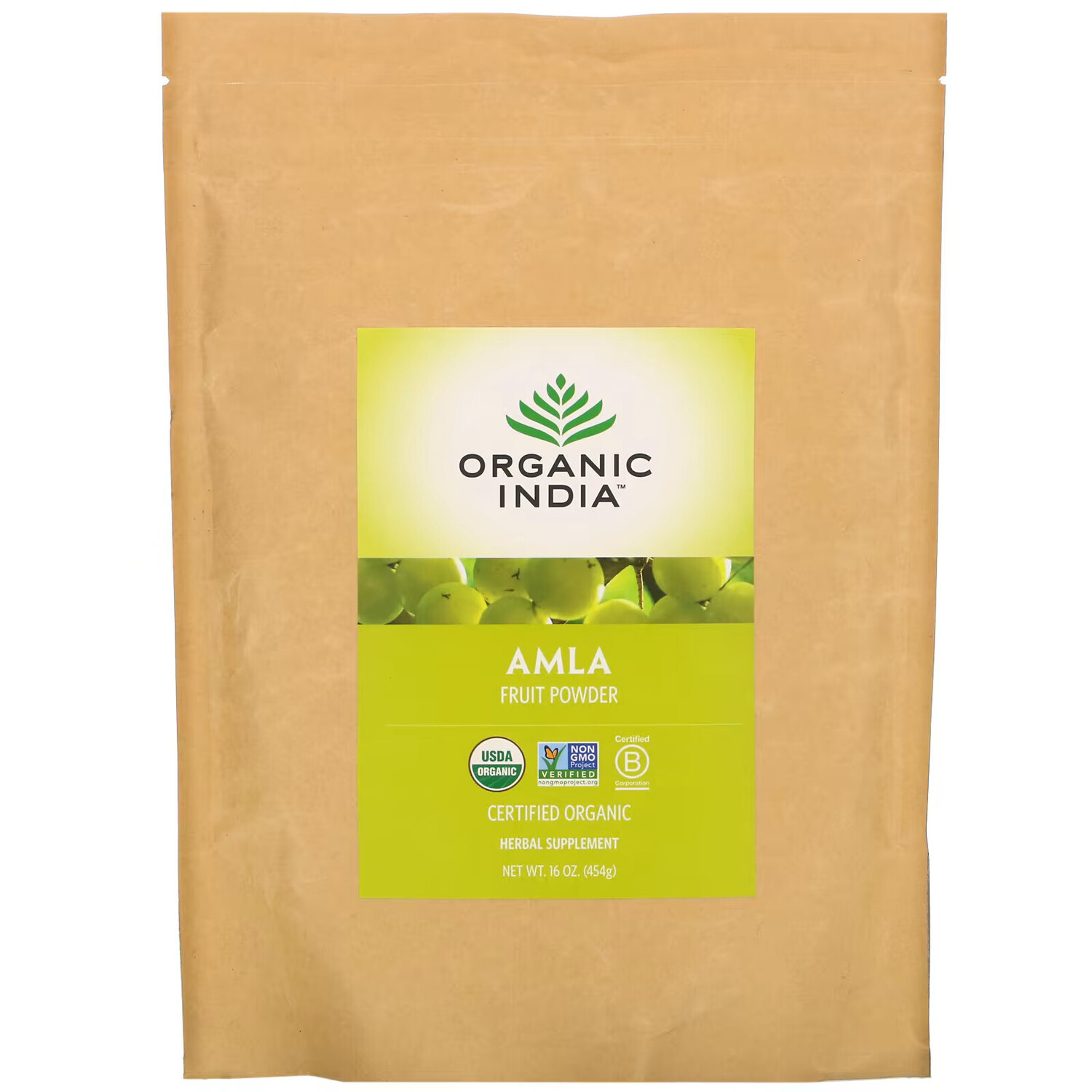 

Organic India, Порошок фруктов амлы, 454 г (16 унций)