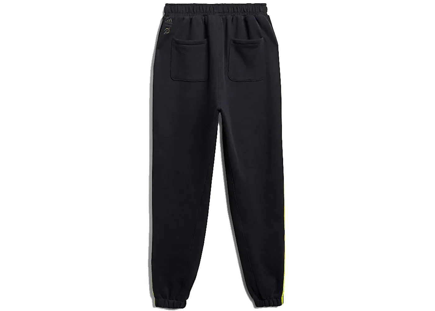 Унисекс спортивные штаны с принтом Sweatpants (All Gender) Adidas, Black/Shock Lime — фото 2