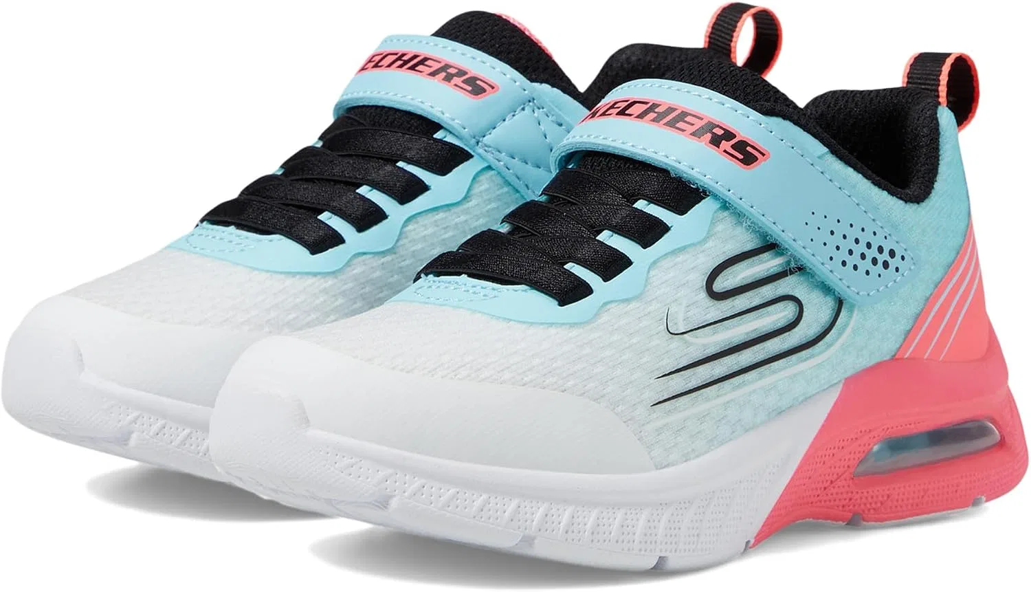 Детские кроссовки для девочек Microspec Max Plus Sprint Skechers, White/Coral — фото 2