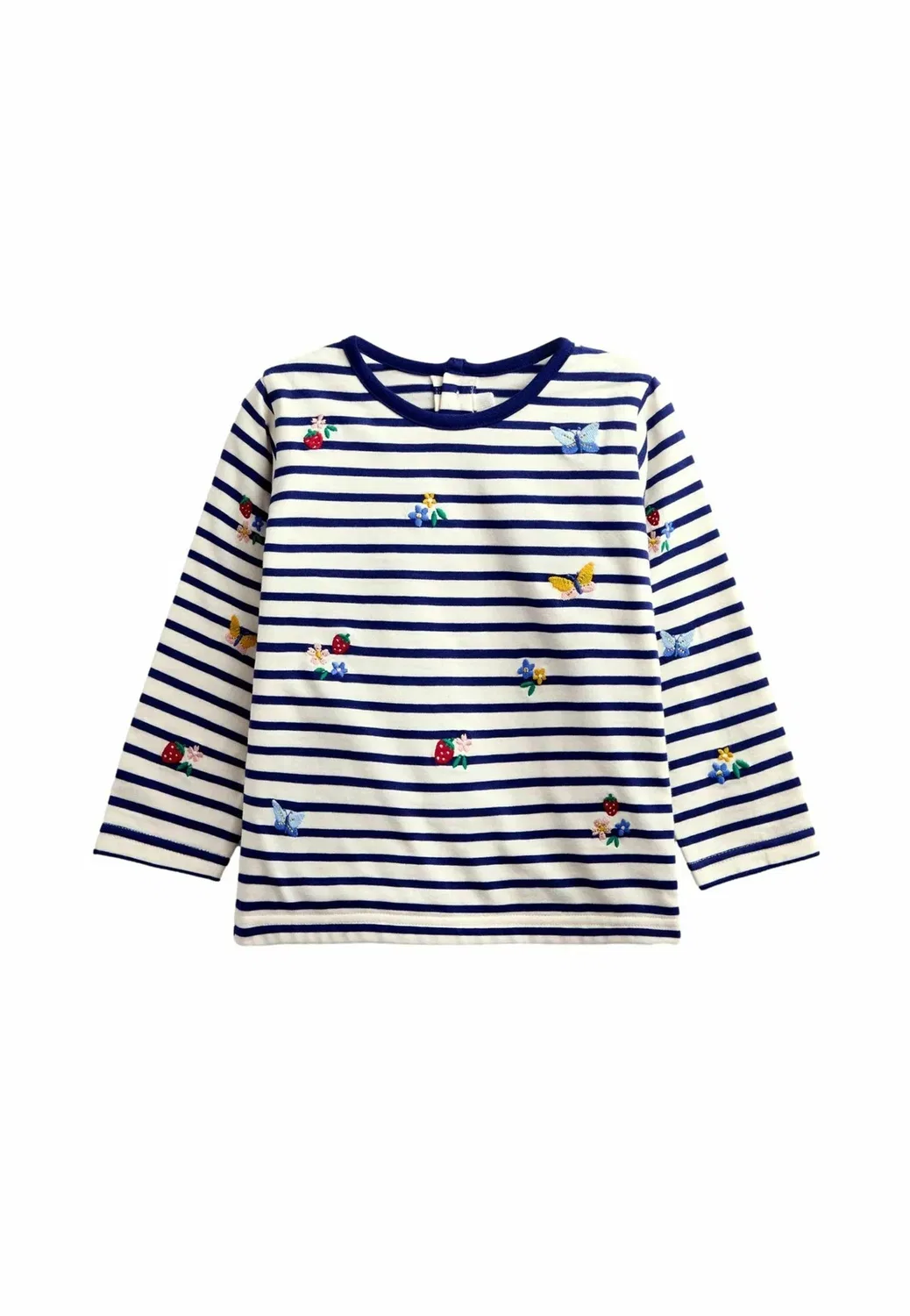 Вышитая блузка - блузка с длинными рукавами Jojo Maman Bébé, Navy Blue Floral