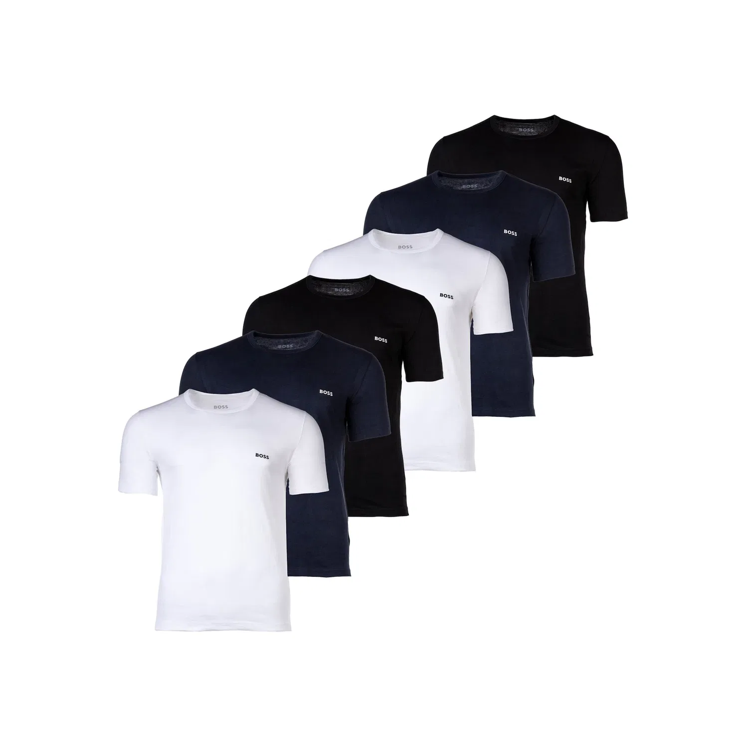 Детские футболки с логотипом BOSS, Black/Blue/White