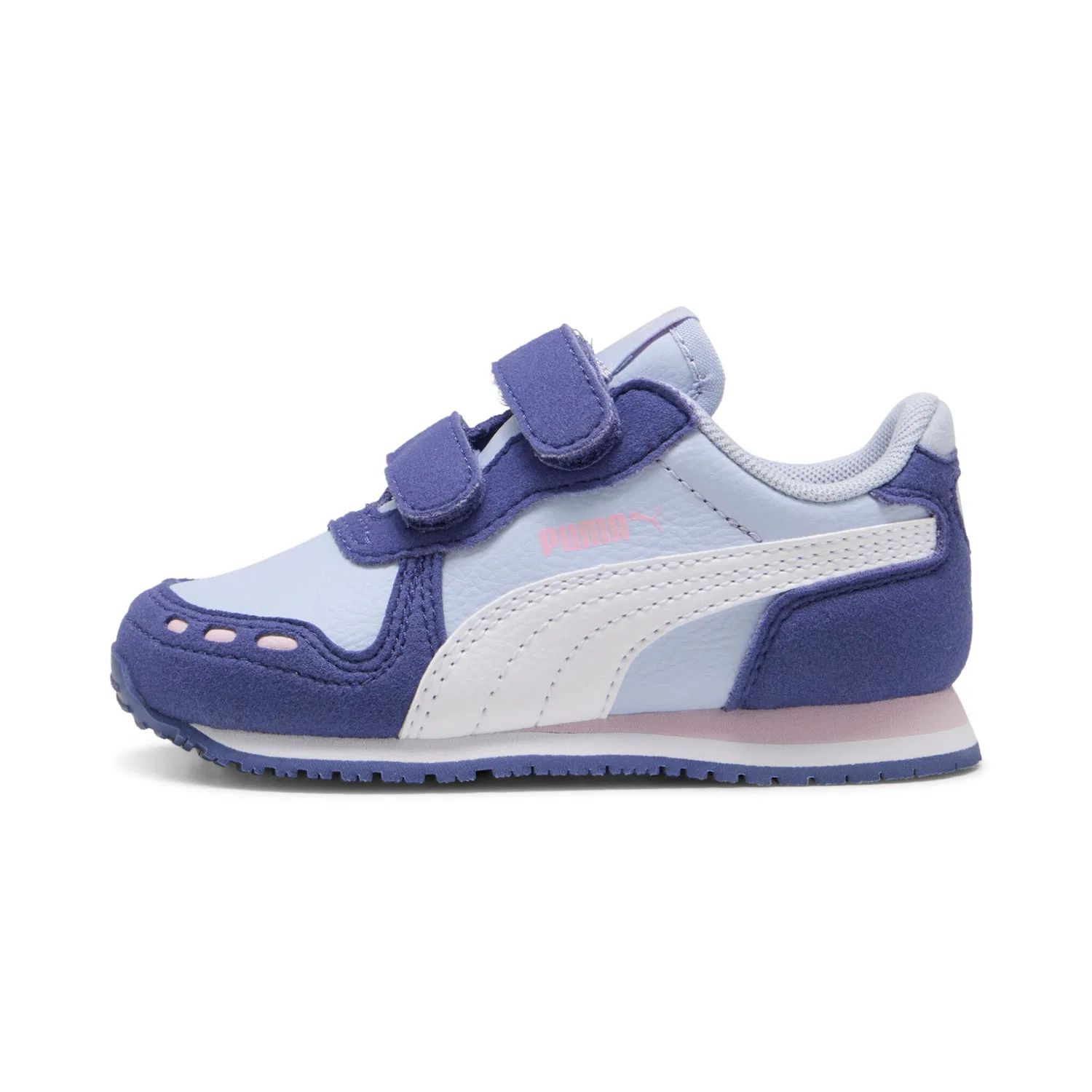 Детские кроссовки в ретро-стиле Cabana Racer PUMA, Cool Weather/White/Blue Crystal/Rose Mauve — фото 2