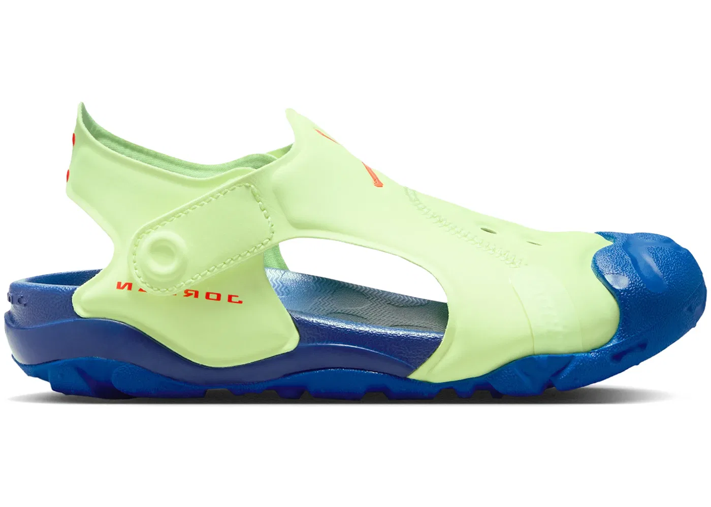 Детские сандалии-слайды Jordan OTDR Sandals Jordan, Barely Volt/Game Royal/Infrared 23