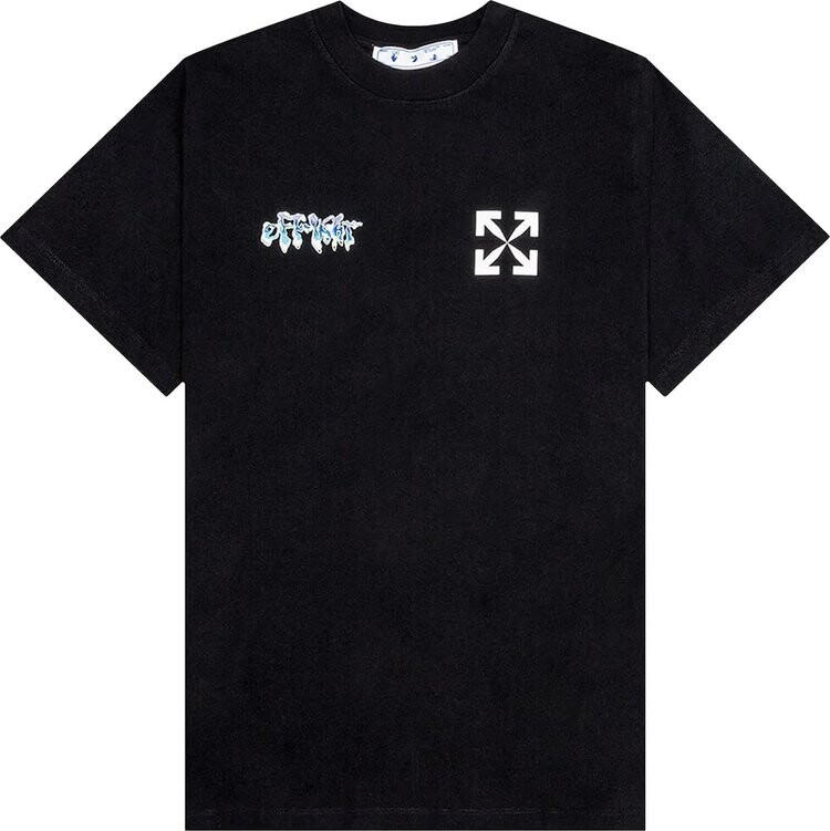 

Футболка Off-White 90's Liquid Slim Short-Sleeve Tee 'Black/White', черный
