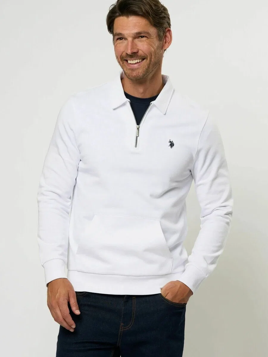 Свитер U.S. Polo Assn. 'UMTheodor' белого цвета — фото 3