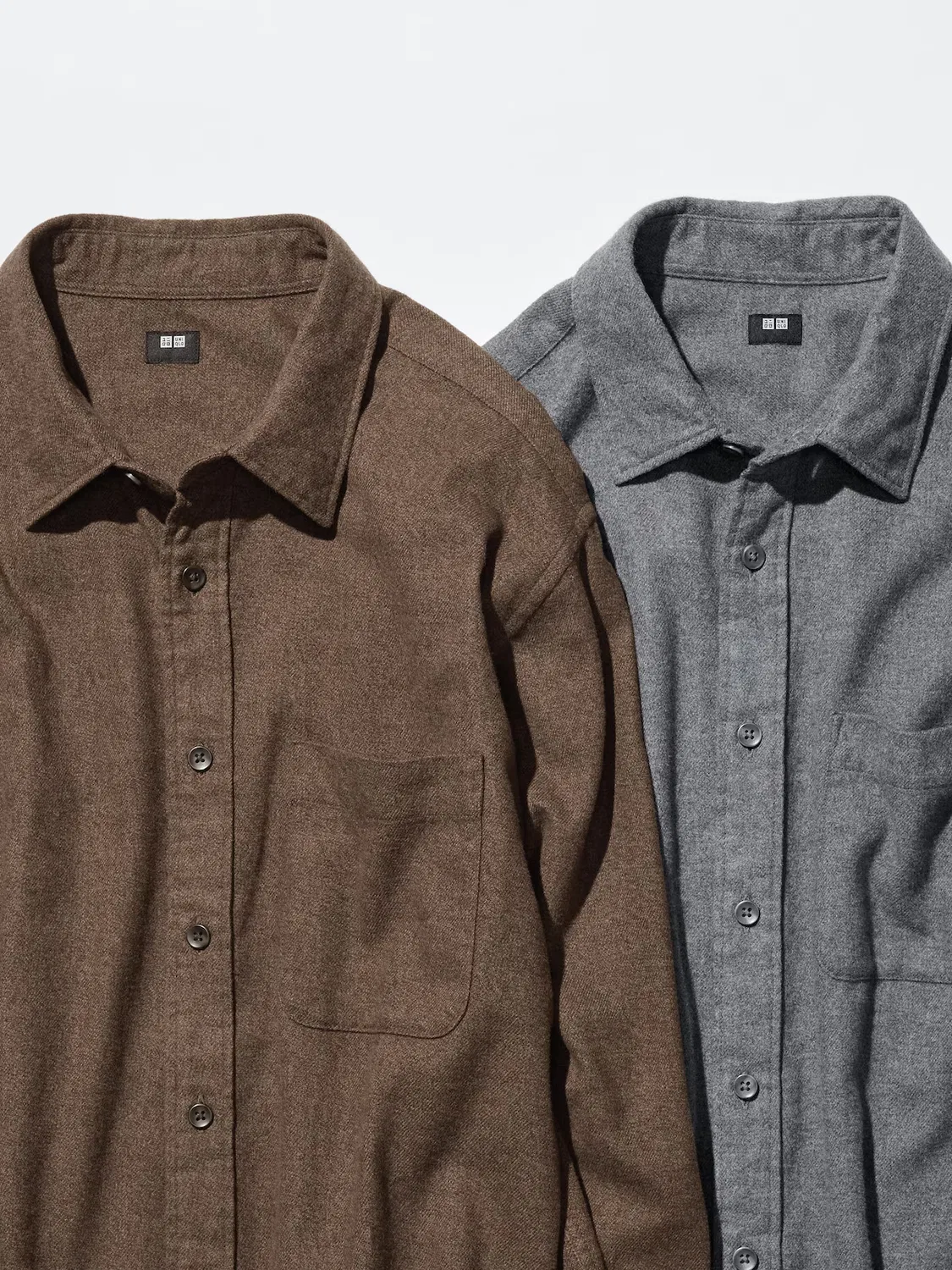 Рубашка фланелевая Uniqlo, серая — фото 3