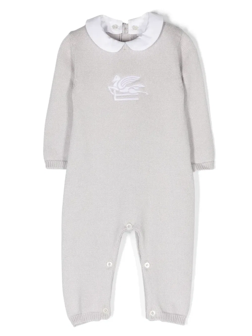 Ромпер с вышивкой Pegaso ETRO KIDS, серый