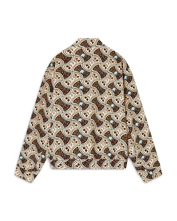 Мужская куртка-бомбер с цветочным жаккардом Emporio Armani, Green/Tan — фото 3