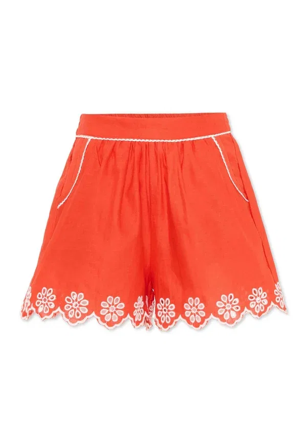 Шорты хлопковые Shorts Stella Mccartney Kids, красный