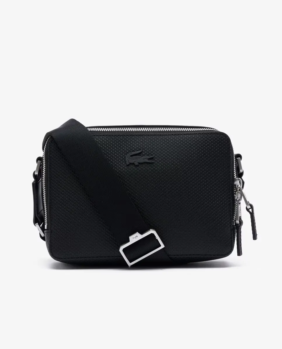 

Кожаный портфель унисекс Chantaco черного цвета Lacoste, чёрный