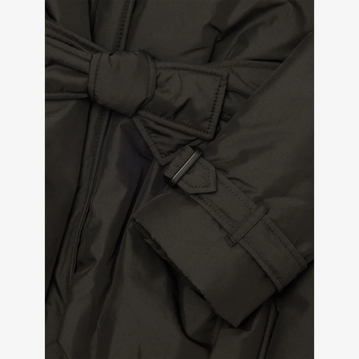 Утепленное нейлоновое пальто 4-14 лет Burberry, черный — фото 2