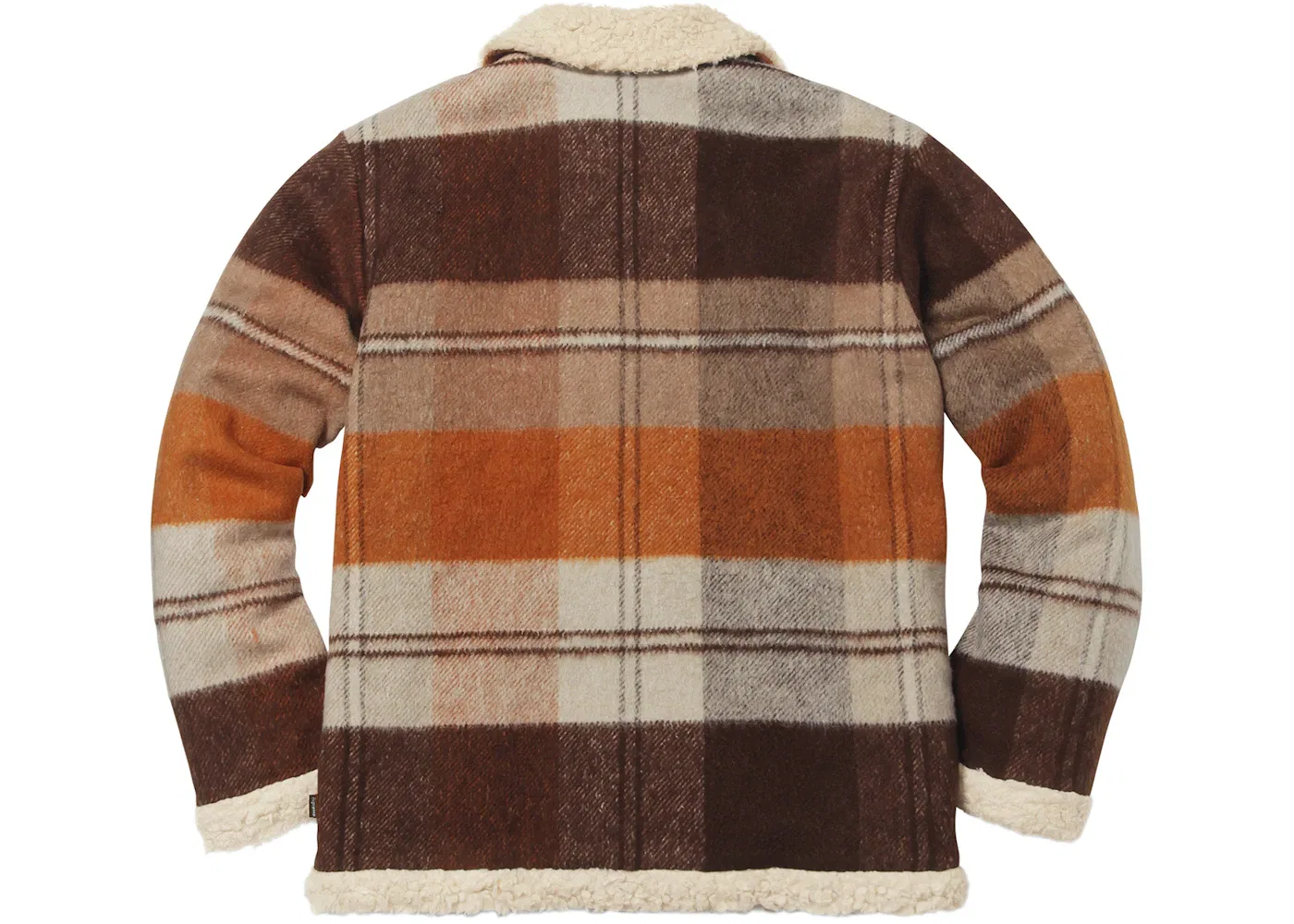 Мужская куртка-бомбер с принтом Supreme Bomber, Brown Plaid — фото 3