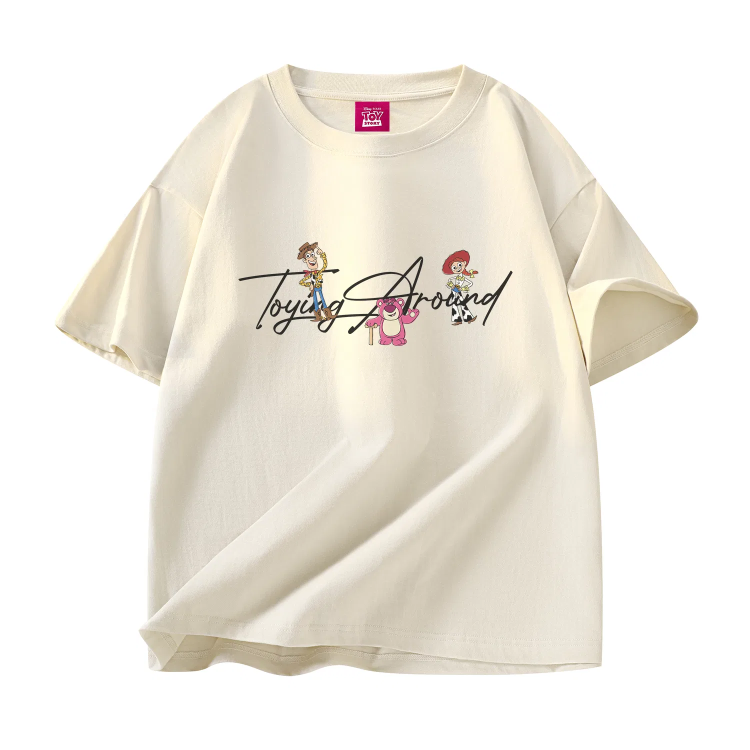 Детская футболка с принтом Disney Unisex Crew Neck Thin Straight Fit, Цвет Apricot