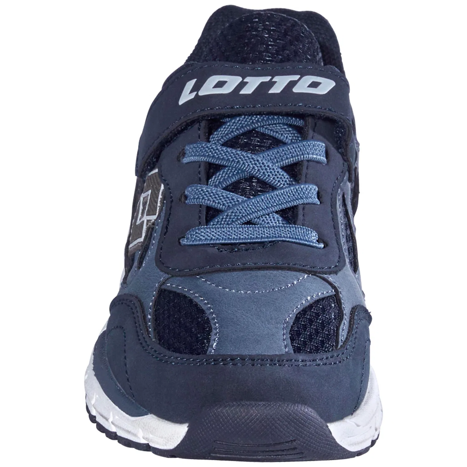 Детские кроссовки с эластичной шнуровкой и липучкой Lotto, Navy-Midblue — фото 3
