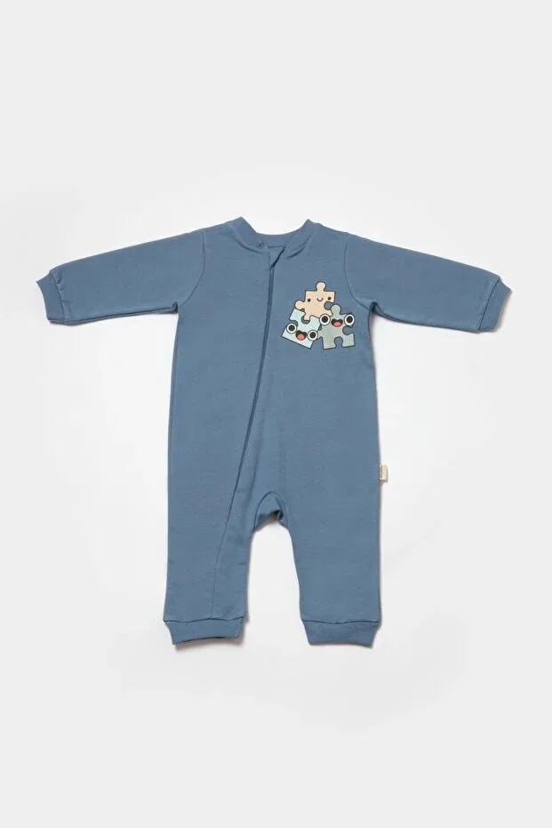 Детский комбинезон с принтом Babycosy, Navy Blue — фото 2