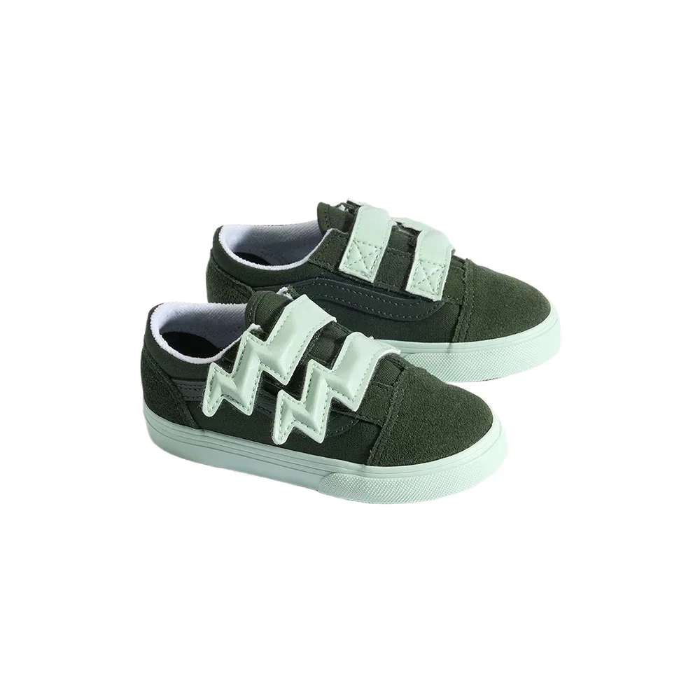 Детские кеды для малышей с принтом Canvas Suede Low top Vans — фото 3
