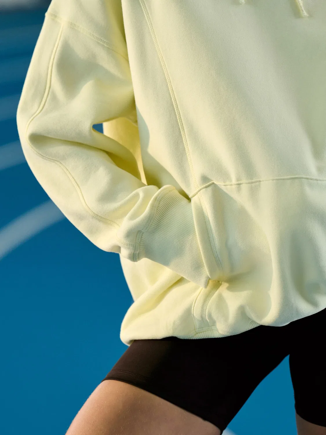 Худи свободного кроя, длинная модель, Buttermilk Yellow Next — фото 4