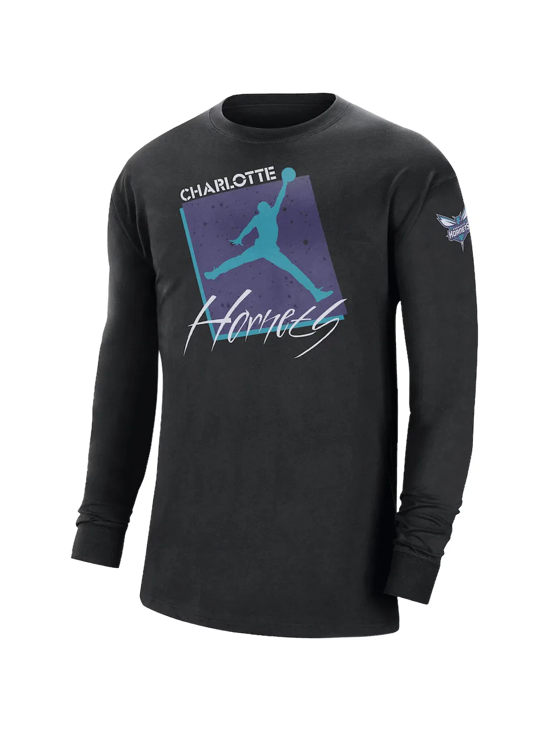 Футболка Charlotte Hornets Courtside Max 90 из коллаборации с NBA Nike, черный