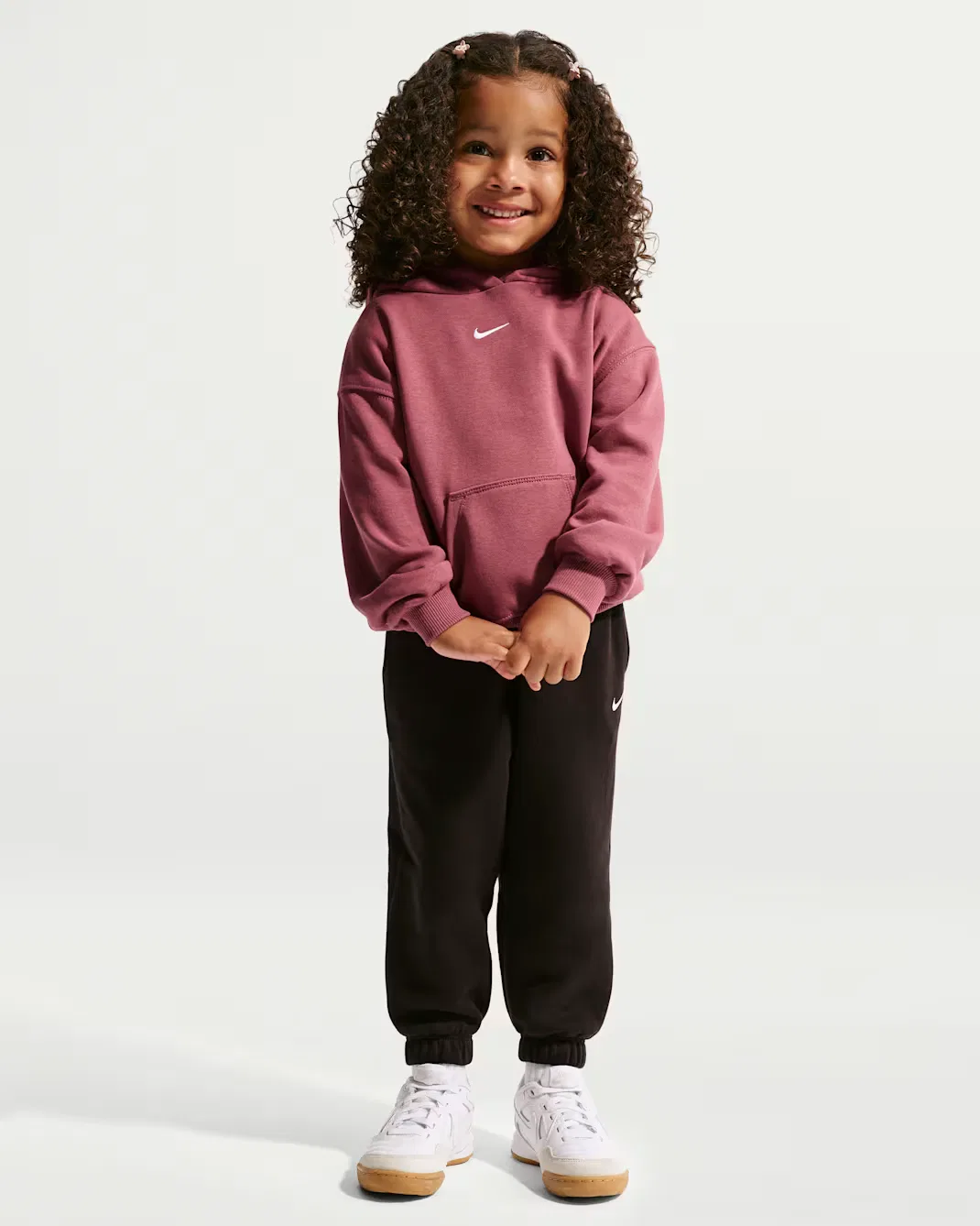 Детская флисовая толстовка с капюшоном от Toddler Studio Nike Sportswear, Pink Smoke — фото 4