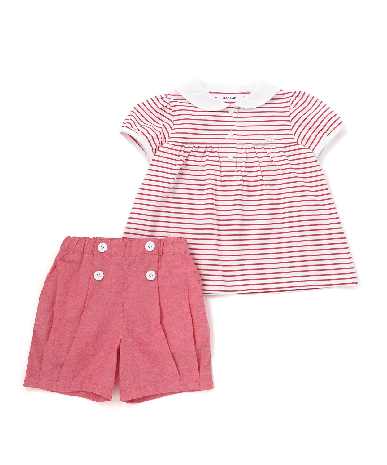 Детский комплект для девочек с принтом Sailor Collar Border SLAP SLIP, Blue — фото 4