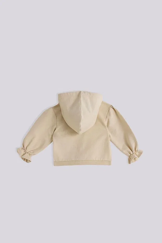 Детские свитшот для девочек с принтом Gb Baby, Beige — фото 2