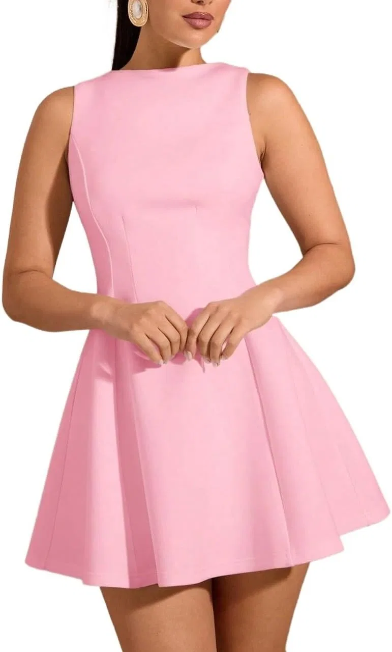 Женское A-силуэта платье с запахом Coral Pink