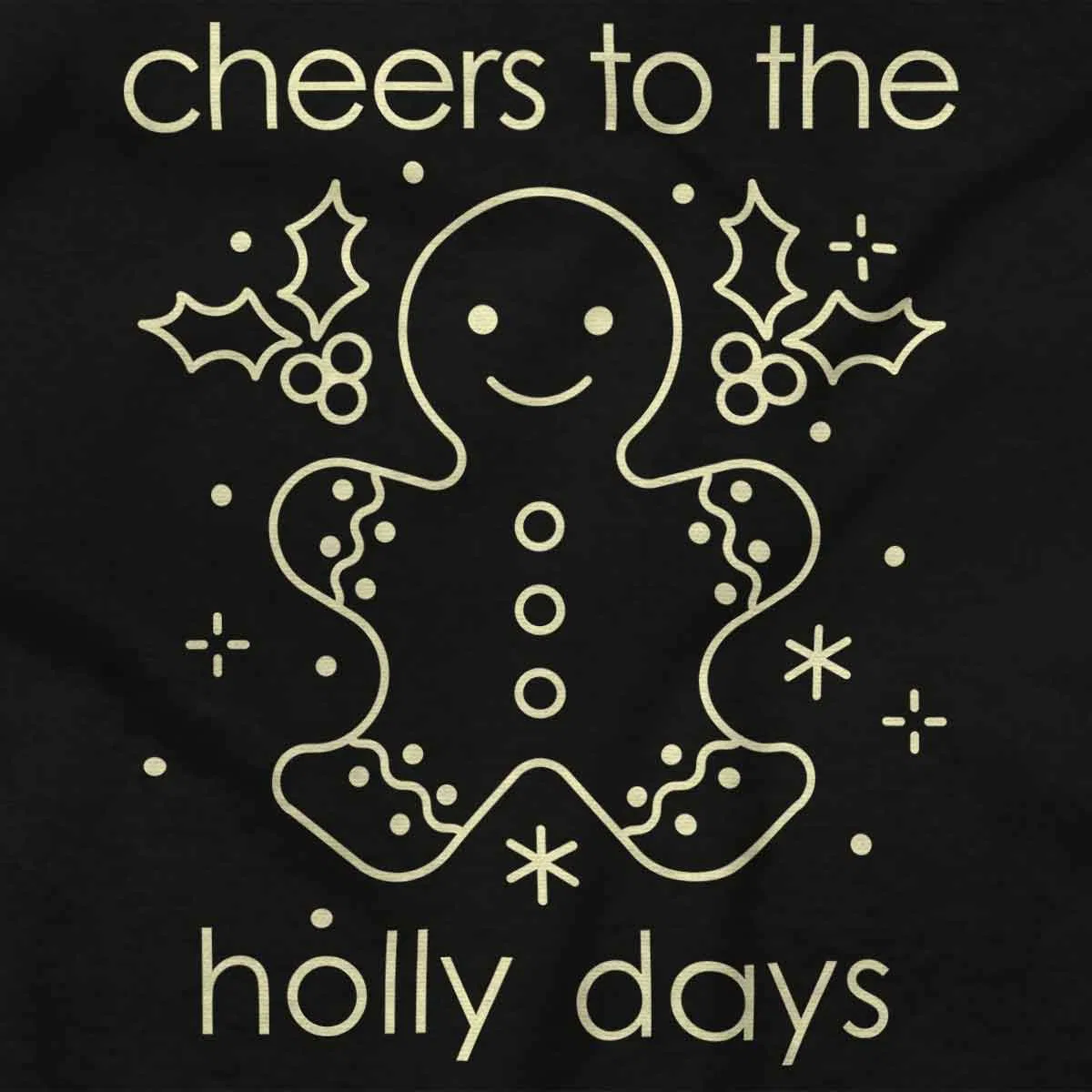 Детское боди с коротким рукавом Christmas Cheers To The Holly Days Brisco Brands, Black — фото 2