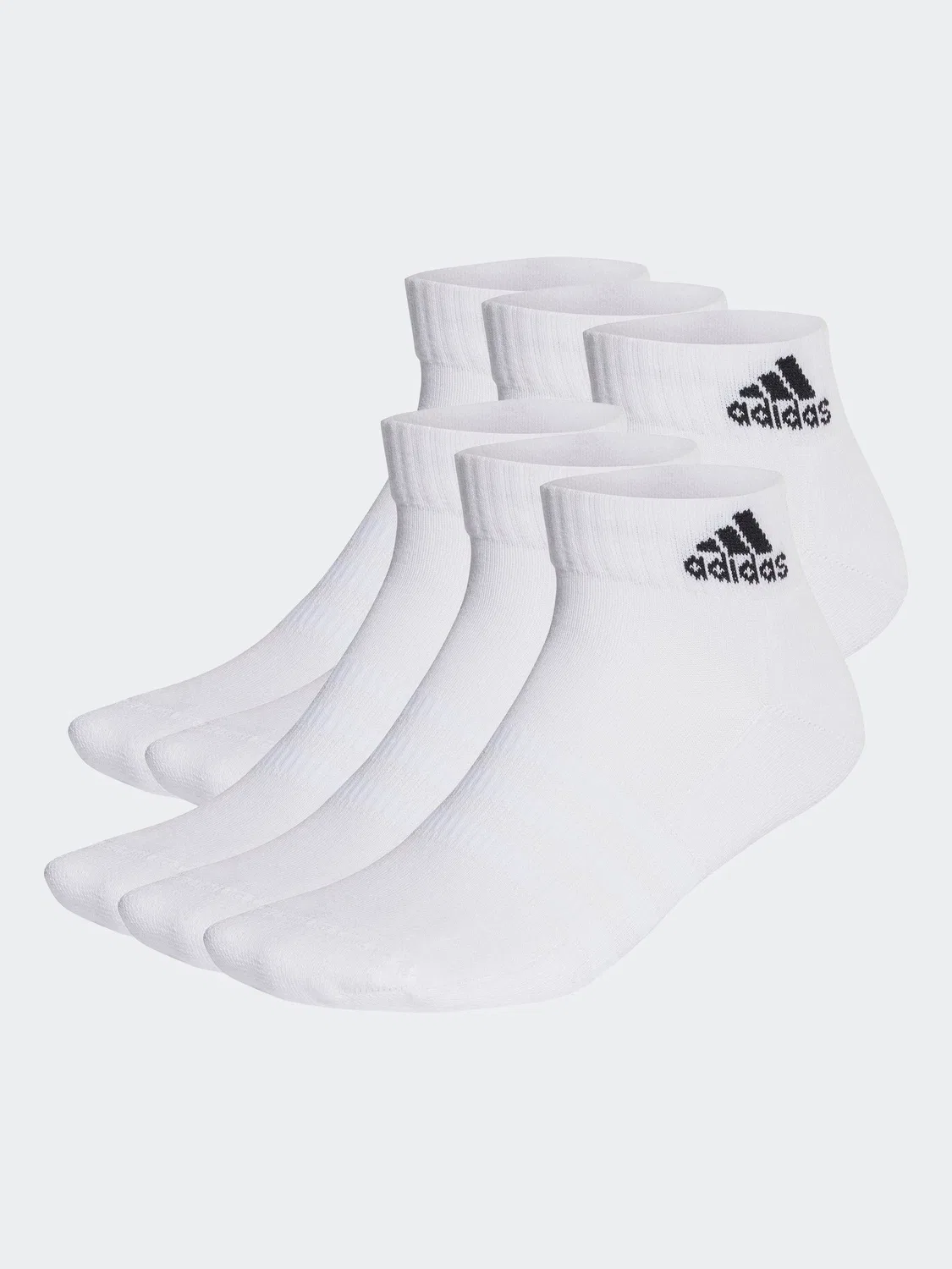 Носки спортивные с амортизацией, 6 пар adidas, Off White