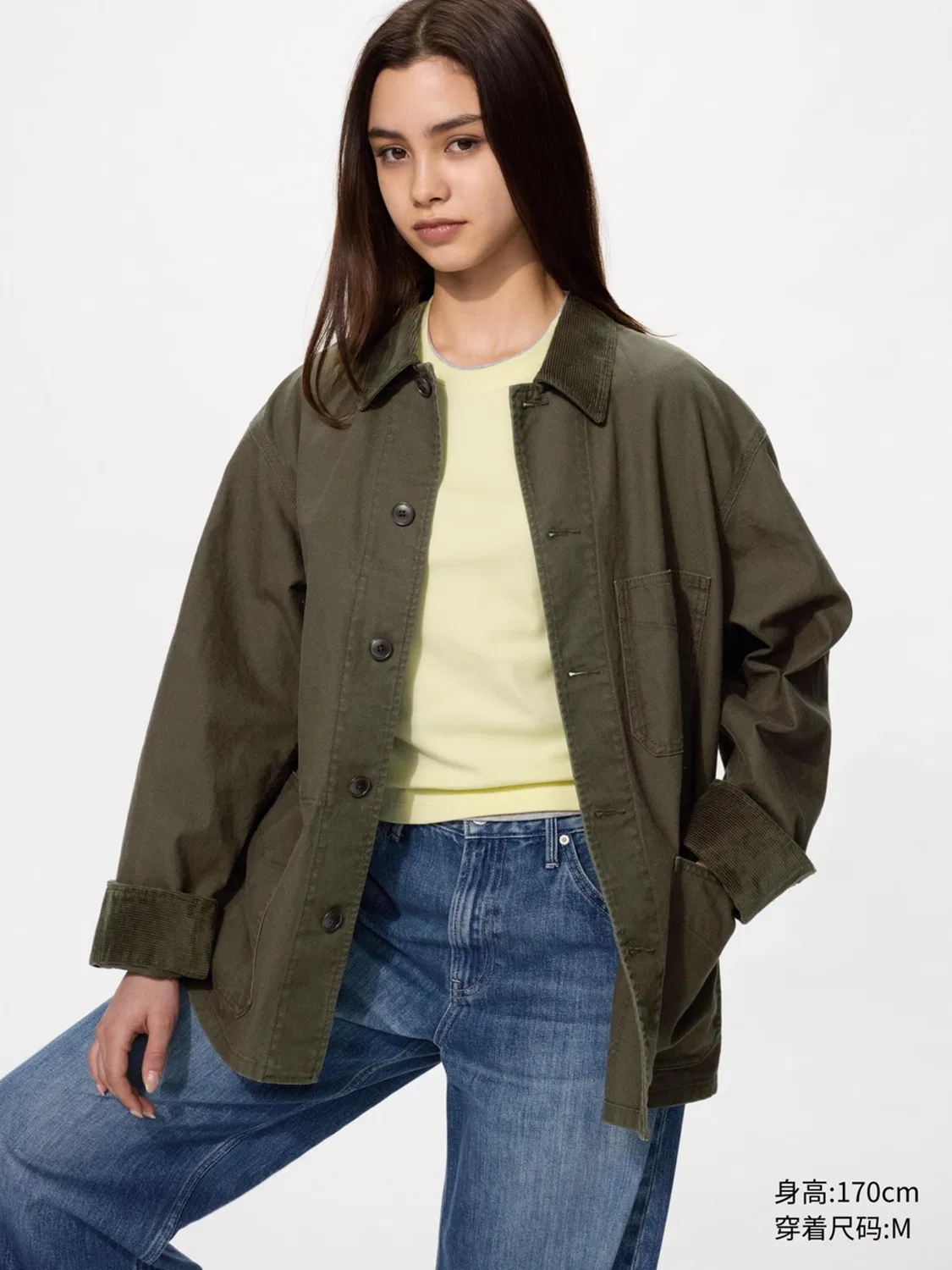 Куртка демисезонная Uniqlo, оливковый — фото 3