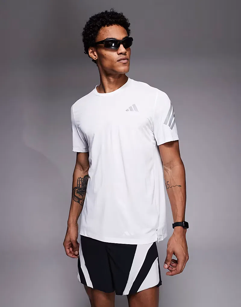 Футболка Adidas Running adi365 с отражающими полосами, белый