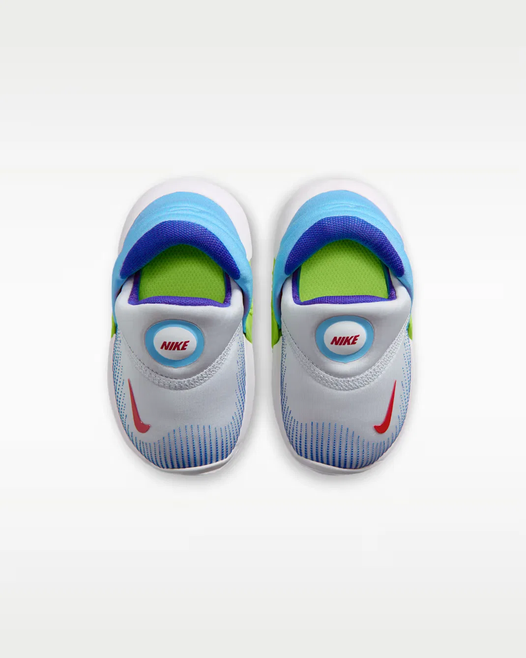 Детская/подростковая обувь Nike Swoosh Go, Football Grey/Football Blue/Volt/University Red — фото 4