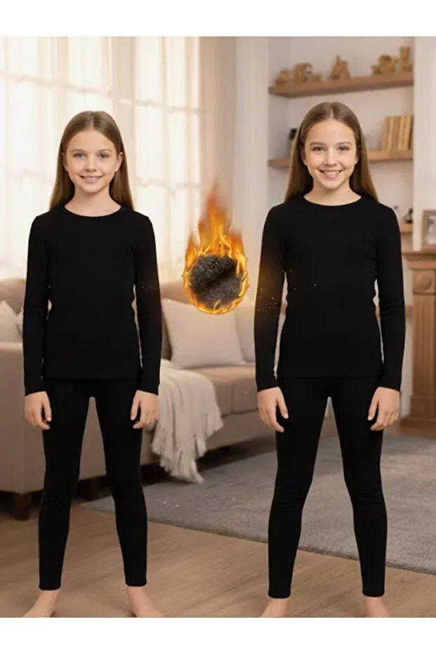 Детское термобелье для мальчиков с длинным рукавом Thermal Pro Series Yalçınoğlu Kids, Black