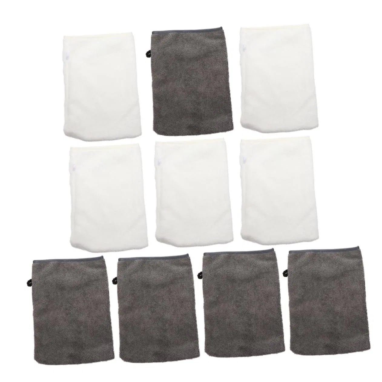 Перчатки для умывания, 10 шт., Anneome, Микрофибра, 20.7x14x0.5 см, Белый