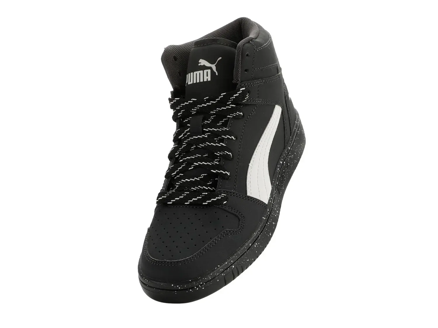 Кроссовки высокие Rebound Layup, PUMA, черно-белые — фото 4