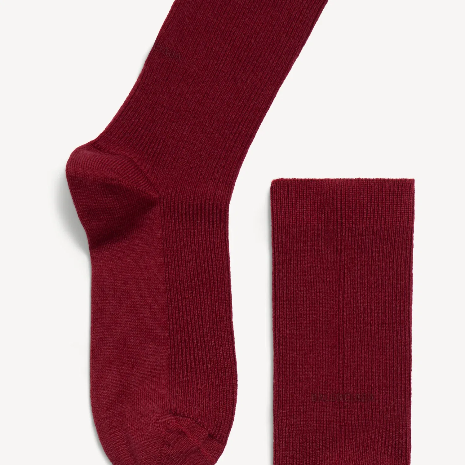 Женские носки цвета Passata Red Balenciaga, бордовый — фото 3