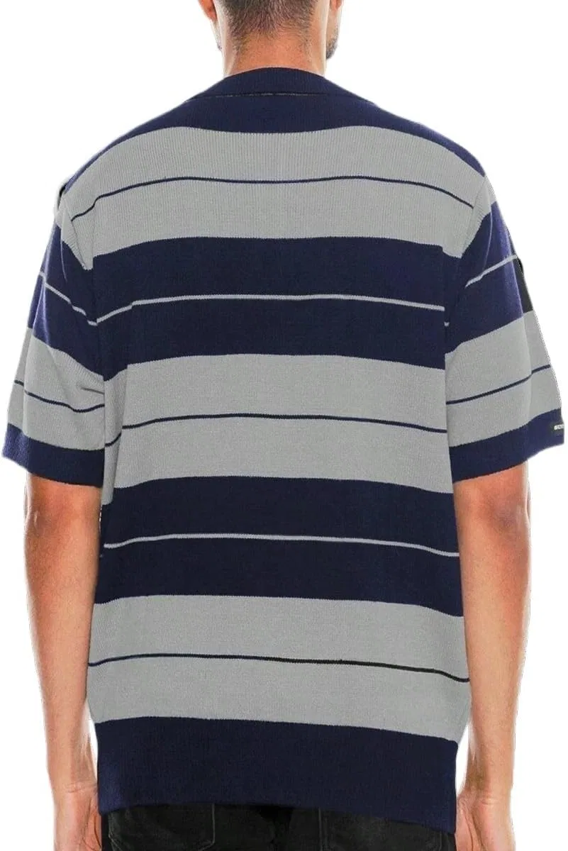 Мужская классическая футболка Old Knit West Side, Navy Grey — фото 3