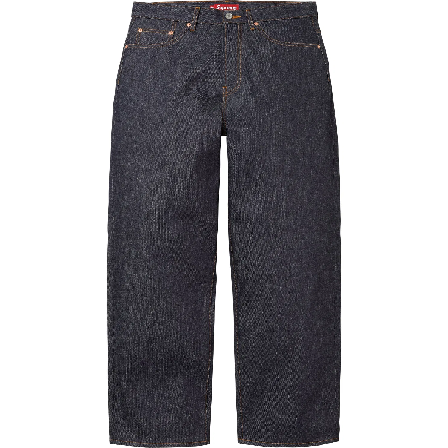 Детские джинсы прямого кроя Unisex Moderate Straight Fit Supreme, Hard Indigo
