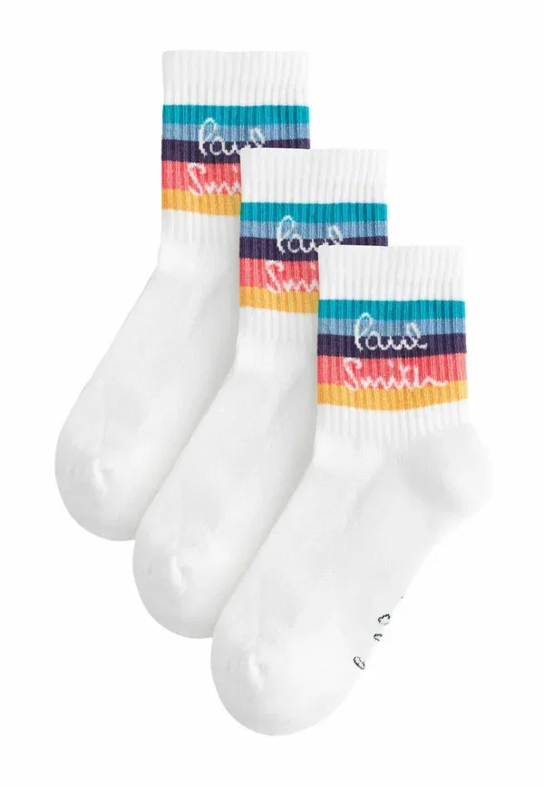 Носки 3 пары из хлопка Cushioned sole artist stripe 3 pack Paul Smith Junior, Multi, мультиколор