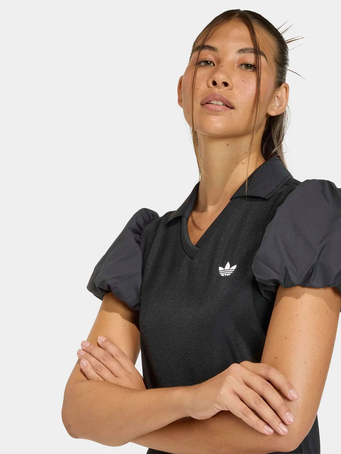 Платье с рукавами-фонариками, adidas Originals Black — фото 4
