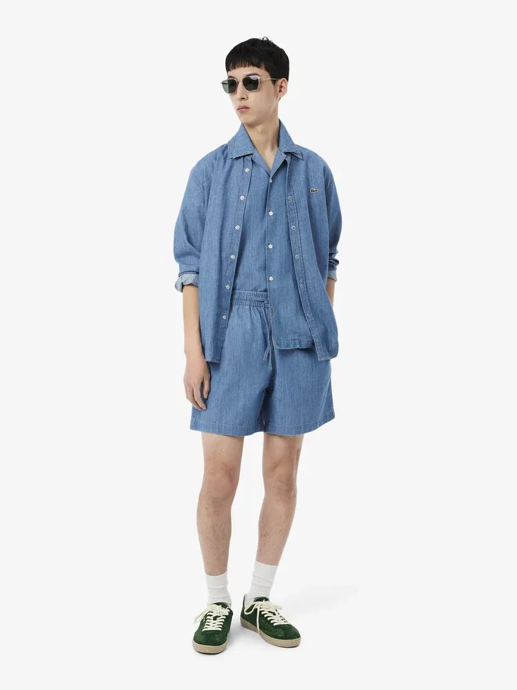 Шорты джинсовые Relaxed Fit LACOSTE, Royal Blue — фото 4