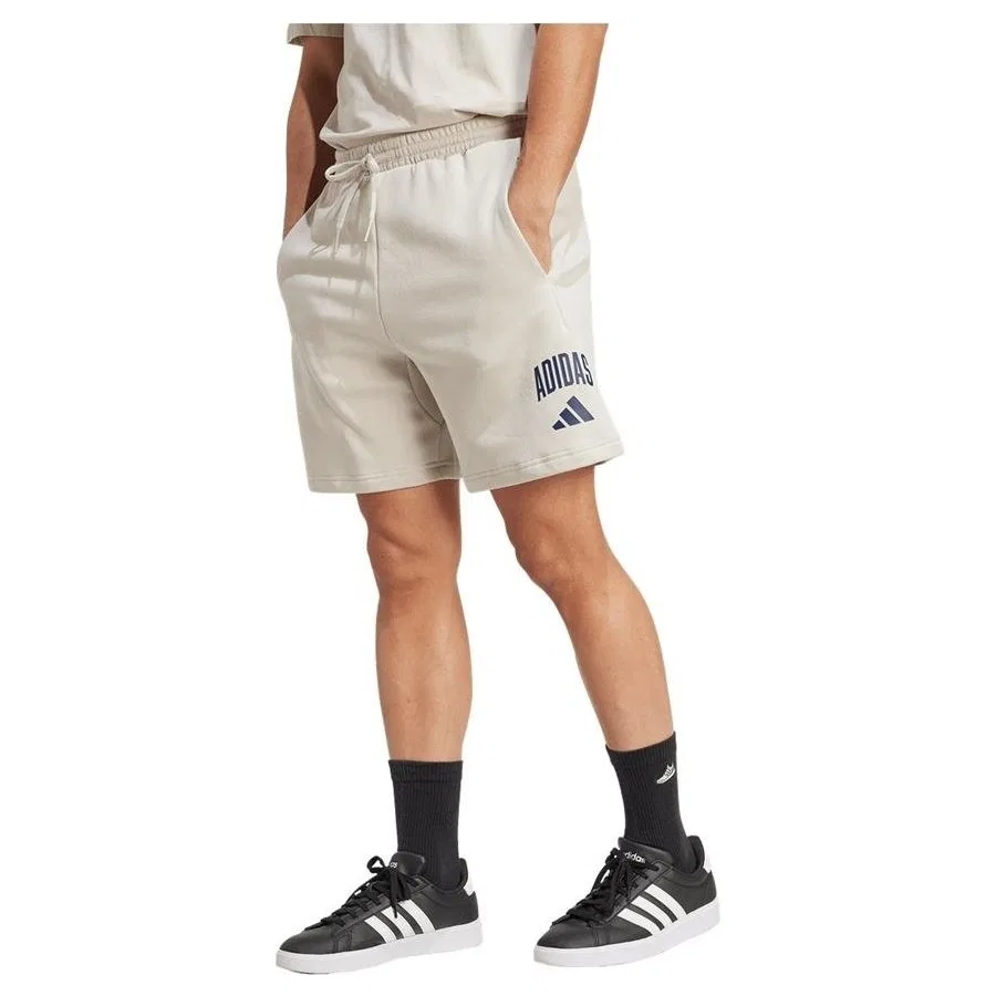 Шорты спортивные с моделью Collegiate Sh adidas, Бежевый — фото 2