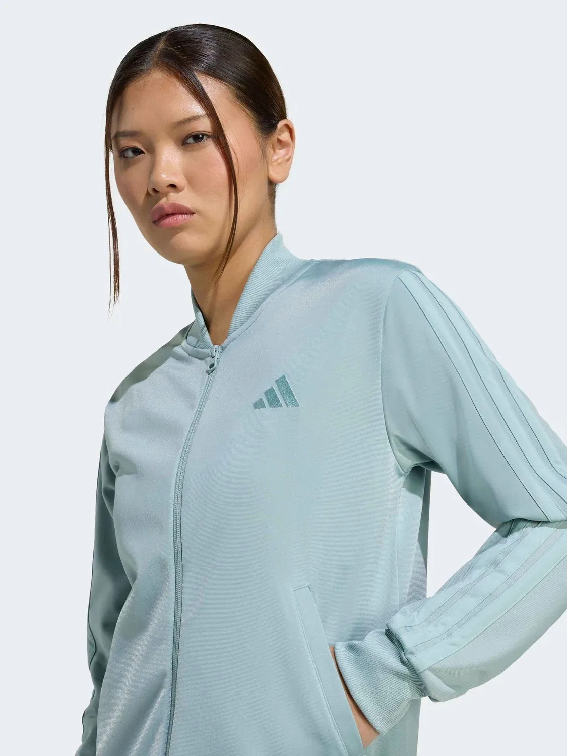 Спортивный костюм с лампасами, Essentials 3-Stripes adidas, светло-зеленый — фото 4