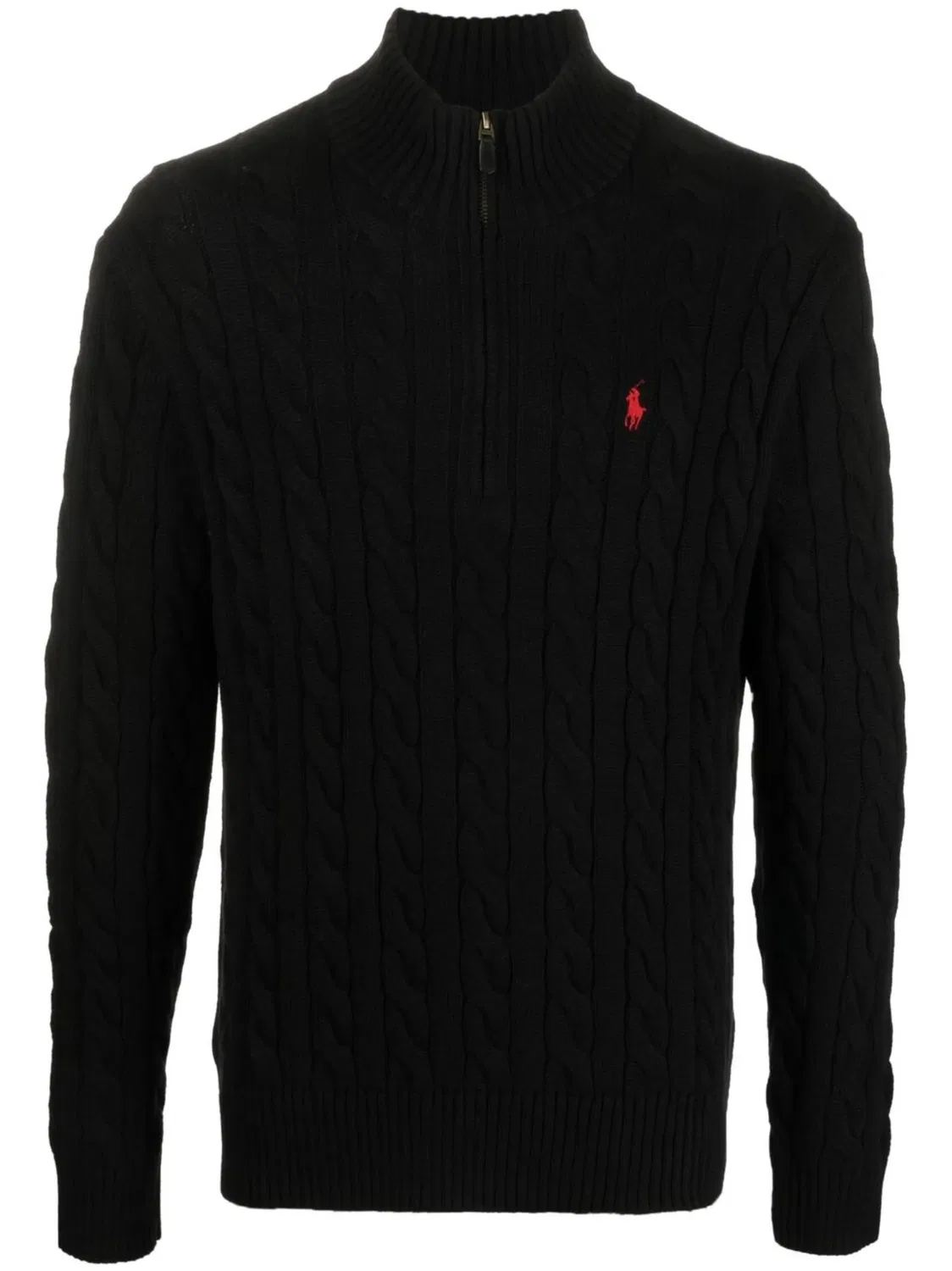 Полосатый Полу-Зип Джемпер Polo Ralph Lauren, черный/красный