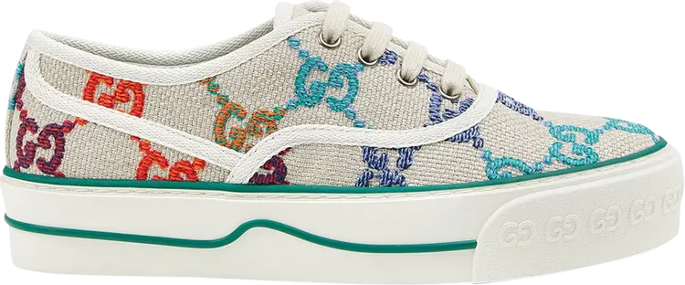 

Кроссовки Gucci Tennis 1977 Low GG Embroidered Logo - Multi, разноцветный