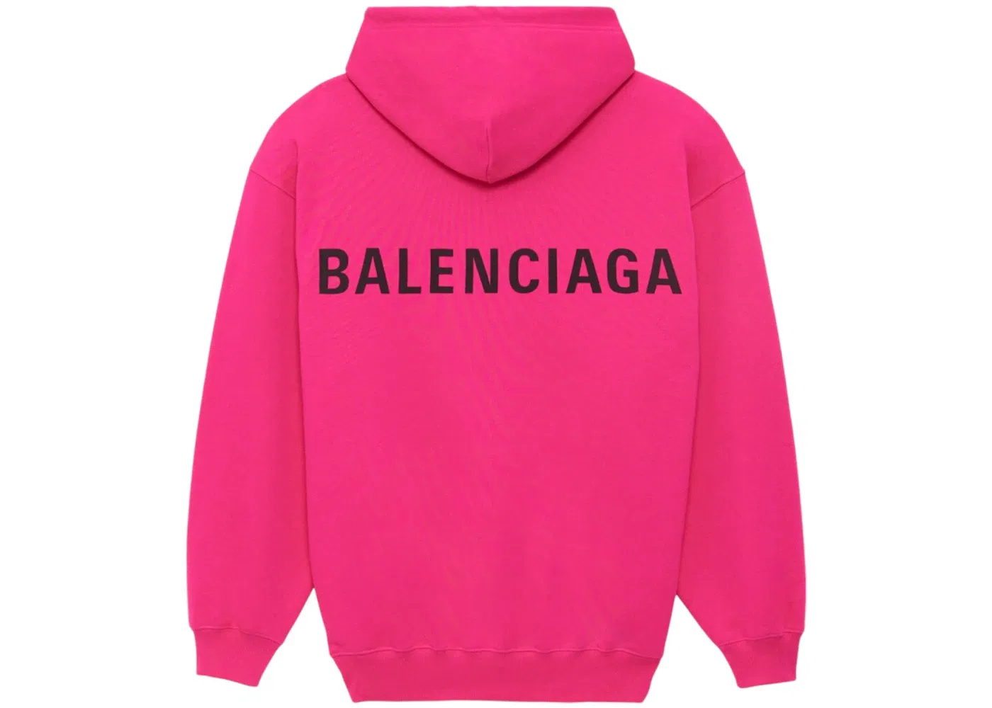 Мужской худи с принтом Classic Back Logo Balenciaga, Fuchsia Pink
