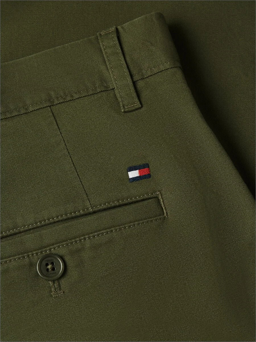 Брюки-чиносы TOMMY HILFIGER Regular 'Denton' темно-зеленого цвета — фото 4