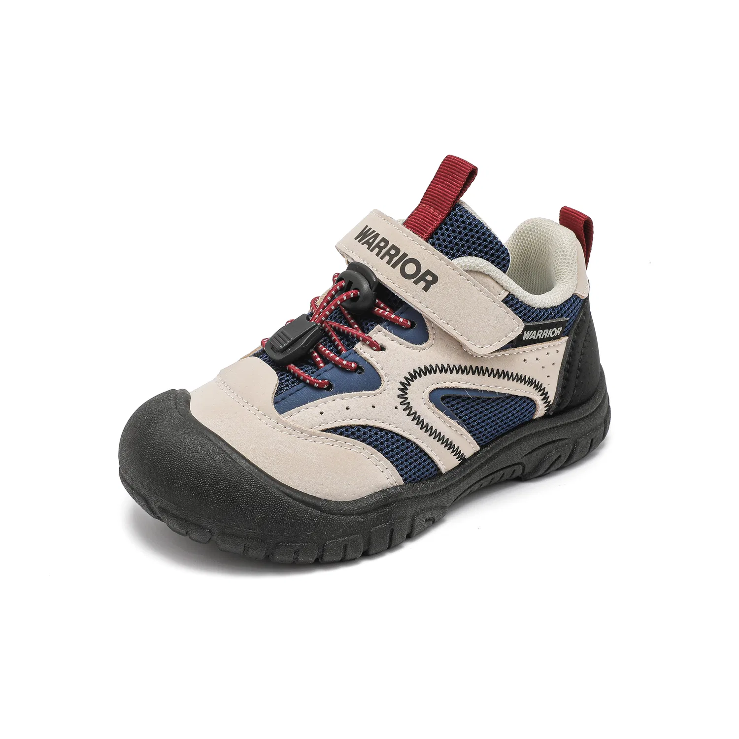 Детские спортивные кроссовки для мальчиков из дышащей сетки, Athletic Shoes, WARRIOR, Beige/Black — фото 3