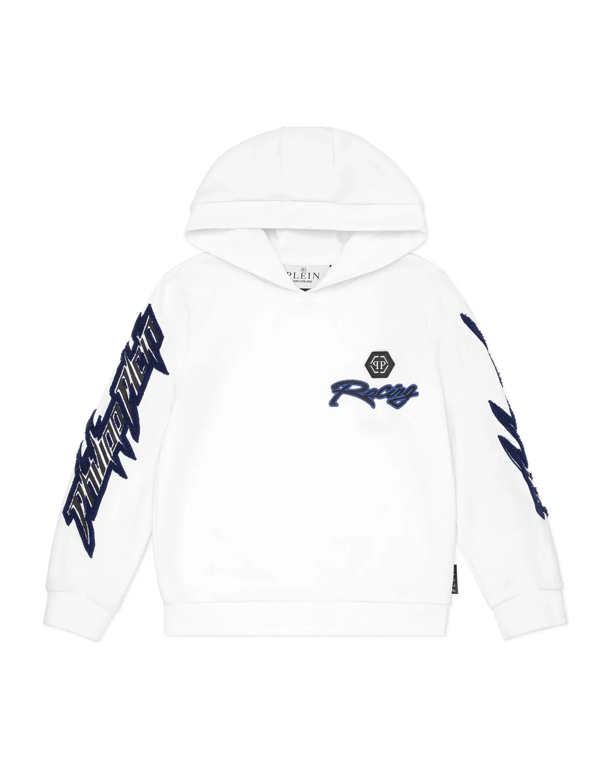 Детское худи с длинным рукавом Racing Club PHILIPP PLEIN, White