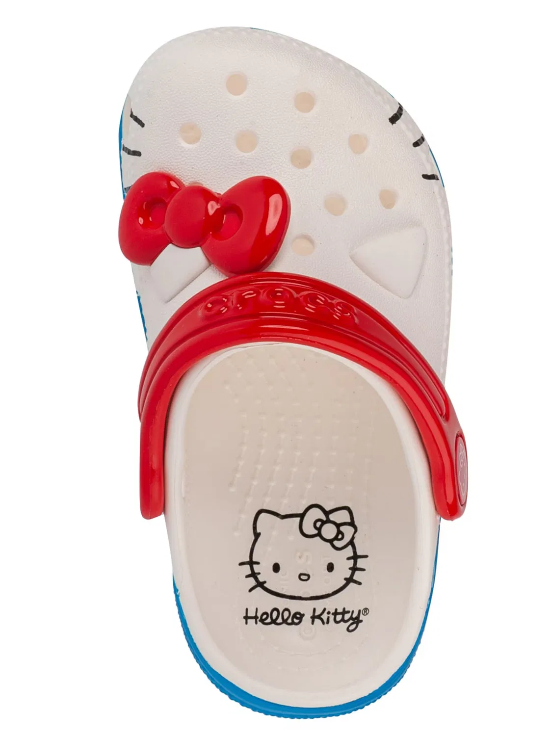 Сандалии Crocs Hello Kitty белого цвета — фото 4