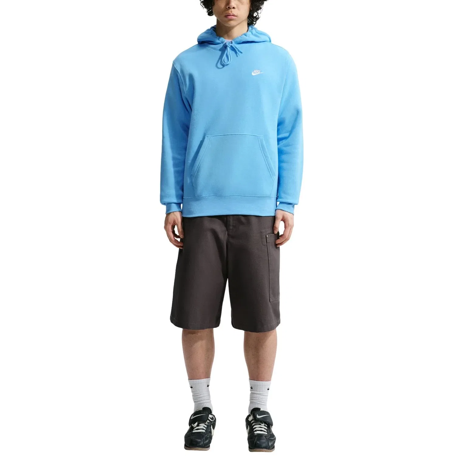 Мужское худи с длинным рукавом Nike Club Fleece, синий — фото 2